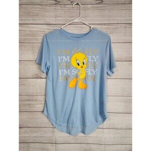 Looney Tunes juniors 11-13 tweety bird blue t-shirt